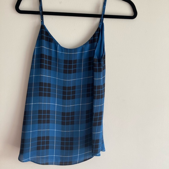 Aritzia babaton plaid blue camisole XS - Picture 2 of 4